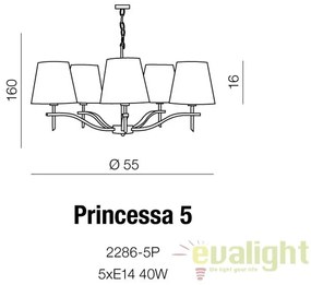 Candelabru elegant design modern Princessa 5