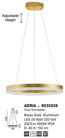 Lustra LED suspendata design elegant ADRIA D-40cm