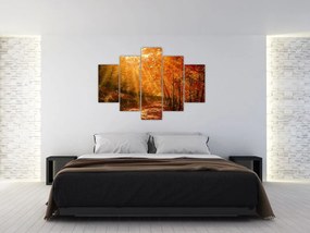 Tablou cu pădurea în toamnă (150x105 cm)