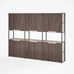 Dulap cu 6 usi si biblioteca integrata ,design modern și elegant ,calitate premium , dimensiuni 2400*400*2000