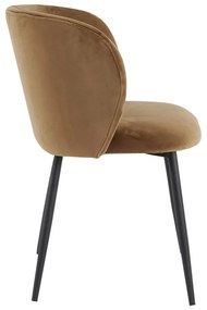 Scaun de dining maro din catifea Elyna – Light &amp; Living