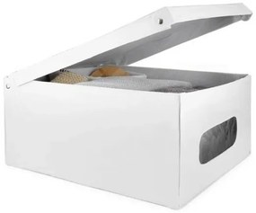 Compactor Cutie de depozitare pliabilă cu capac SMART, 50 x 40 x 25 cm, albă, S