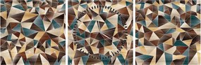 Tablou - Triunghiuri (cu ceas) (90x30 cm)