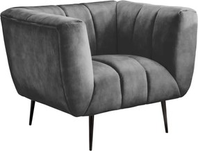 Fotoliu design elegant Noblesse, gri