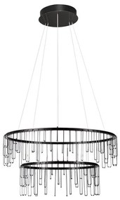 Lustra LED design ambiental deosebit Stellar 65cm, negru