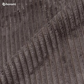 Canapea taupe extensibilă cu tapițerie din catifea reiată 245 cm Nihad – Bobochic Paris