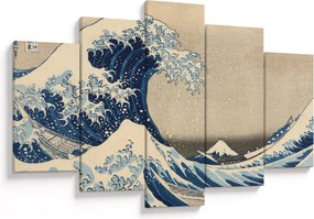 Tablou - Katsushika Hokusai, Under the Wave off Kanagawa, reproducere (150x105 cm)