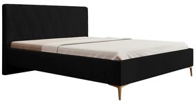 Pat matrimonial 140 cm Tikka 140  (negru + auriu). 1099418