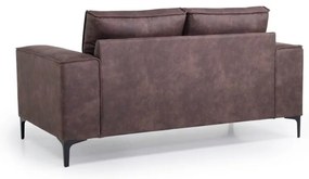 Canapea maro cu tapițerie din imitație de piele 164 cm Copenhagen – Scandic