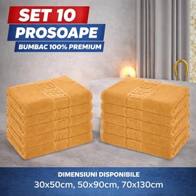 Set 10 Prosoape Baie Premium, Bumbac 100%, 550g/m², Model Greek – Super Absorbante