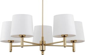Brilagi - Candelabru cu tijă MONTE 5xE27/60W/230V crem/auriu