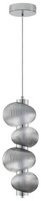Lustra suspendata LED design modern Leda crom