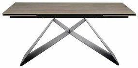 Masa extensibila Westin Ceramic SABBIA maro deschis/negru mat L160-240 cm