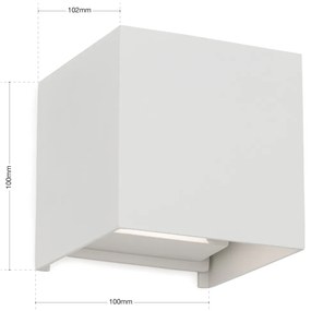 Aplica LED de exterior design modern ambiental IP54 Cube alba