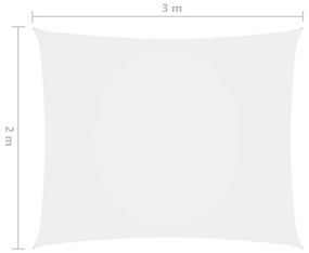 Parasolar, alb, 2x3 m, tesatura oxford, dreptunghiular Alb, 2 x 3 m