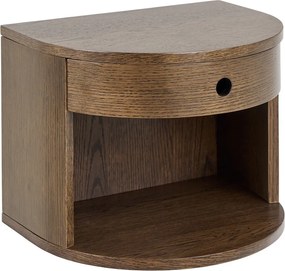 Noptieră în culoare naturală închisă cu aspect de lemn de stejar Paron – Actona