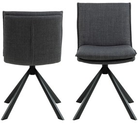 Scaun de dining gri închis Flynn – Actona