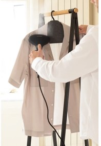 Suport de călcat cu fier de călcat manual cu abur Brabantia Linn 1008931, cârlig pivotant 360C, negru