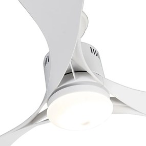 Ventilator de tavan alb cu LED și telecomandă - Kolm