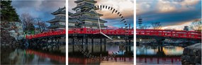 Tablou - Japonia (cu ceas) (90x30 cm)