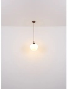 Lustră pe cablu MAXY 1xE27/60W/230V alb/maro Globo 15548H1C