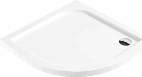 Cadita dus semirotunda Deante Cubic alb 80x80 cm