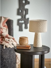 Veioză albă cu abajur textil (înălțime 30 cm) Emmie – Bloomingville