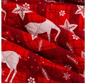 Cuvertura de pat cu model VELVET CHRISTMAS, rosu Dimensiune: 220 x 240 cm