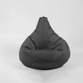Fotoliu puf copii, Nirvana Light Pufrelax, Material Impermeabil - Gri inchis