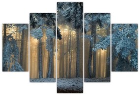 Tablou cu pădure înzăpezită (150x105 cm)