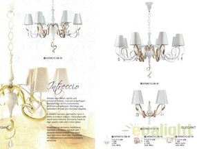 Candelabru elegant cu 12 brate, design modern Intreccio alb MYARM010-12-W