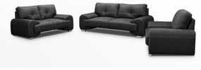 Set de canapele 3-2-1 negru Omega Lux