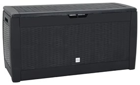 vidaXL Ladă depozitare de grădină antracit 119x48x60 cm polipropilenă
