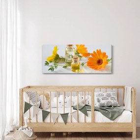 Tablou cu flori portocalii (120x50 cm)