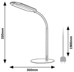 Lampa LED de birou stil minimalist Adelmo