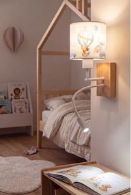 Brilagi - LED Flex. lampă BOBO WOOD 1xE27/25W/230V + LED/3W stejar/alb/albastru/miere