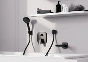 Baterie cada/dus incastrata, Hansgrohe Logis, negru mat, 71405670
