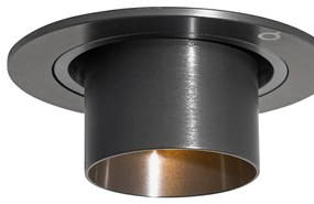 Set de 6 spoturi încastrate Gunmetal GU10 35mm Rotunde Înclinabile - Installa