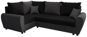 Colțar Fleur Plus (Negru + Gri) (S). 1057104
