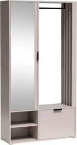 Mobilier hol MILO UNI, casmir, PAL laminat/metal, 100x33x189 cm