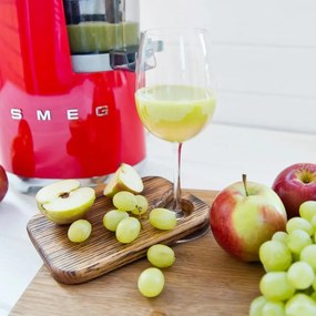 Storcător de fructe Smeg SJF01RDEU, 150 W, 500 ml, rotație inversă, recipient pentru resturi de 1,6 l, roșu