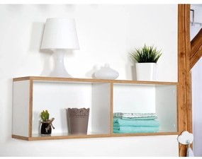 Bibliotecă de perete pentru copii albă 90x29 cm Finn – Roba