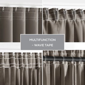 Draperie grej termoizolantă/dimout (semi-opacă) 140x245 cm Kierra – Restilo