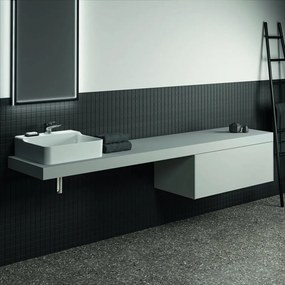 Blat pentru lavoar Ideal Standard Atelier Conca fara decupaj alb mat 240 cm