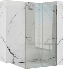 Paravan de dus tip Walk-in Rea Cortis cu parte culisanta 120x200 cm profil crom