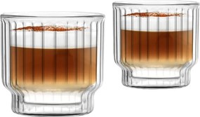 Set 2 pahare cu pereți dubli Vialli Design, 260 ml
