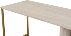 Birou Twin Travertine and Gold