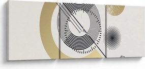 Tablou - Forme geometrice N⁰2 (cu ceas) (90x30 cm)