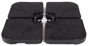 Suport de umbrelă de soare cu bază în cruce, 60 l, negru