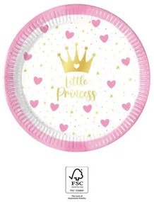 Prințese Little Princess farfurie de hârtie 8 buc 20 cm FSC